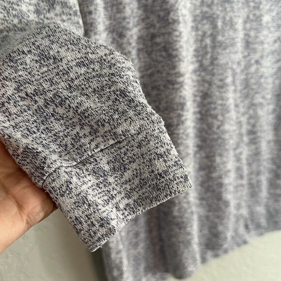 Athleta Luxe Pose Tunic Top Marled Oversized Sweater Gray Purple Athleisure - Picture 5 of 6